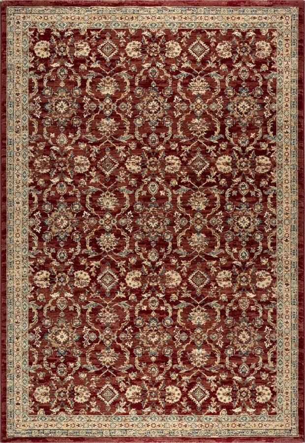 Rugsman Classico 057.0461.1464 Vloerkleed 240 x 340 cm Rood Rectangular Polypropylene Eetkamer Woonkamer Slaapkamer Bloemen Klassiek