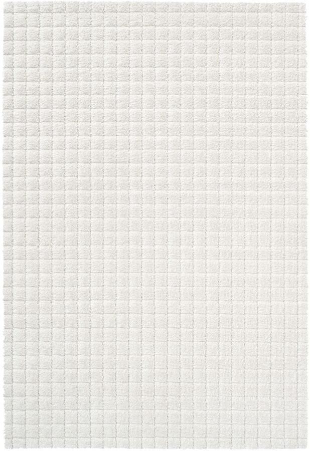 Rugsman Kyoto 014.0010.6161 Vloerkleed 160 x 230 cm Ivoor Rectangular Polyester Woonkamer Geometrisch Shaggy Hoogpolig Scandinavisch Modern