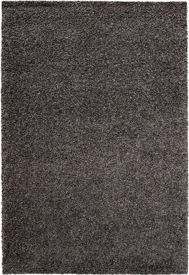 Rugsman Mellow 7733 Charcoal Vloerkleed 160 x 230 cm Bruin Rectangular Runner Polypropylene Woonkamer Effen Shaggy Hoogpolig
