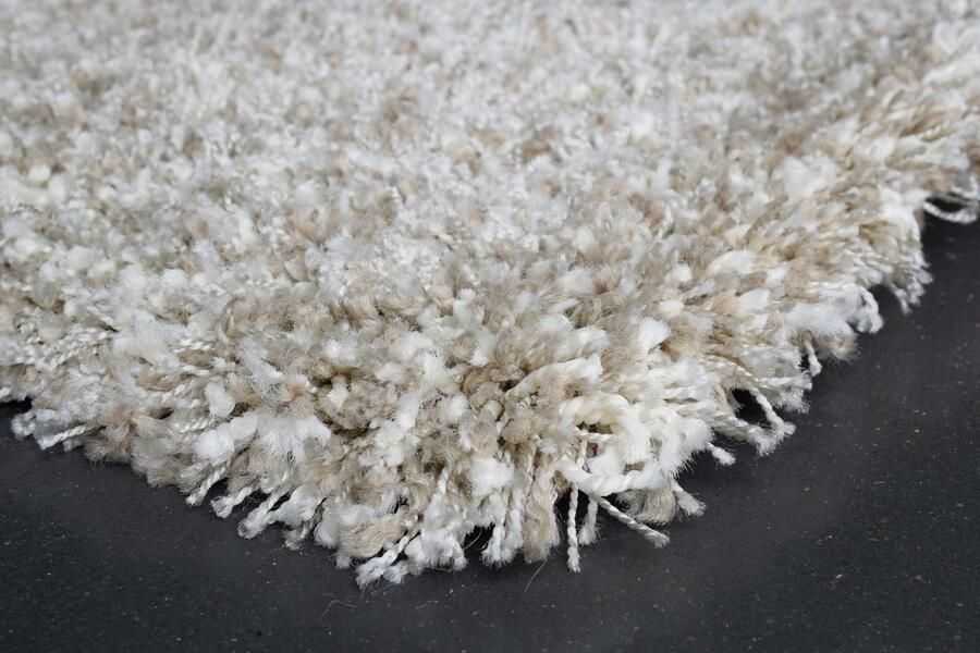 Rugsman Mellow Vloerkleed 240 x 300 cm Beige Rectangular Runner Round Syntethisch Woonkamer Effen Shaggy Hoogpolig Boho Modern - Foto 2