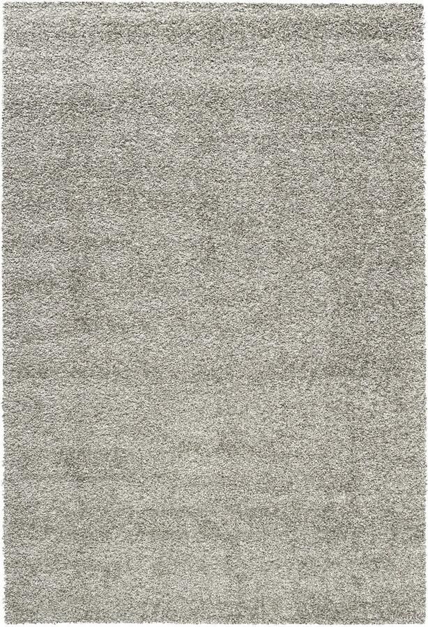 Rugsman Mellow Vloerkleed 240 x 340 cm Grijs Rectangular Runner Round Syntethisch Woonkamer Effen Shaggy Hoogpolig Modern