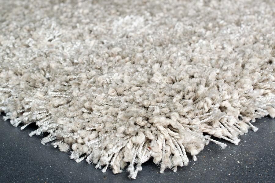 Rugsman Mellow Vloerkleed 240 x 340 cm Beige Rectangular Runner Round Syntethisch Woonkamer Effen Shaggy Hoogpolig Boho Modern - Foto 2