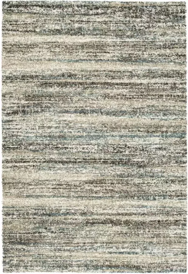 Rugsman Camel Vloerkleed 120 x 170 cm Blauw Rectangular Polypropylene Woonkamer Schakering Shaggy Hoogpolig Modern