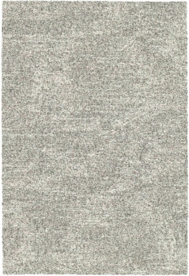 Rugsman Camel Vloerkleed 160 x 230 cm Grijs Rectangular Round Polypropylene Woonkamer Gespikkeld Shaggy Hoogpolig Landelijk Modern