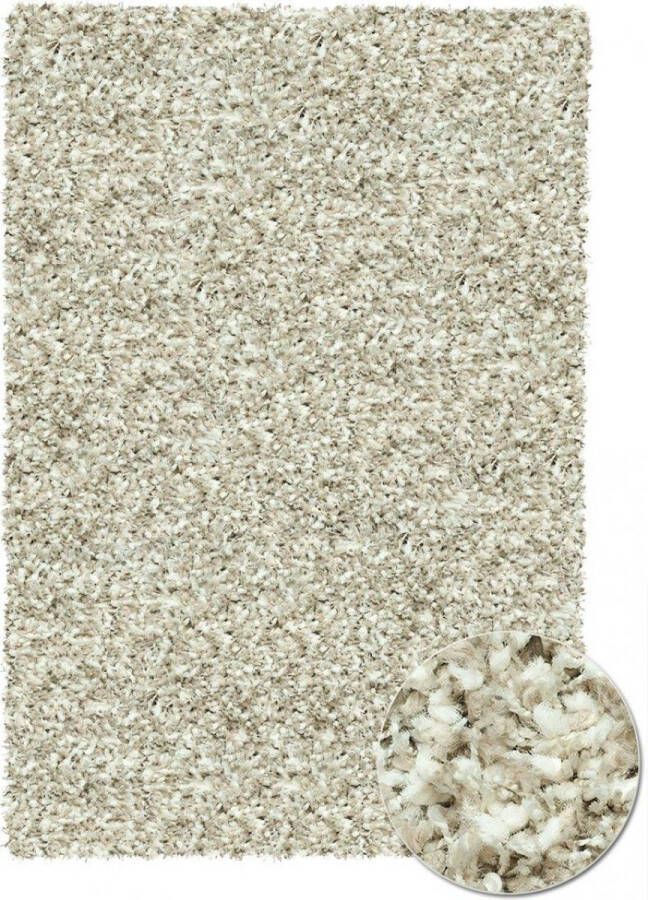 Rugsman Mellow Vloerkleed Ø 120 cm Beige Rectangular Runner Round Syntethisch Woonkamer Effen Shaggy Hoogpolig Boho Modern - Foto 3