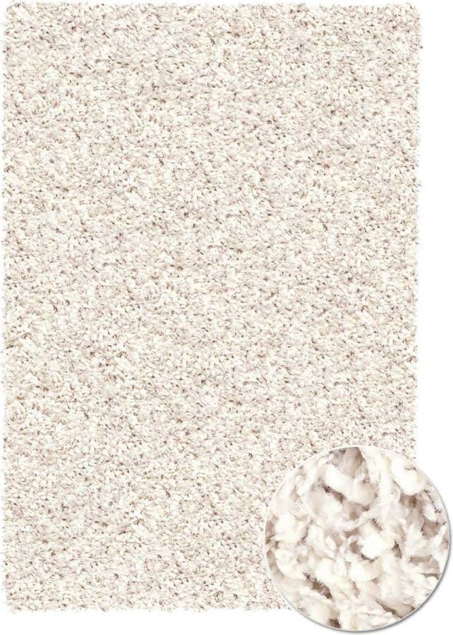 Rugsman Mellow Vloerkleed 200 x 250 cm Wit Rectangular Runner Round Syntethisch Woonkamer Effen Shaggy Hoogpolig Boho Modern - Foto 2