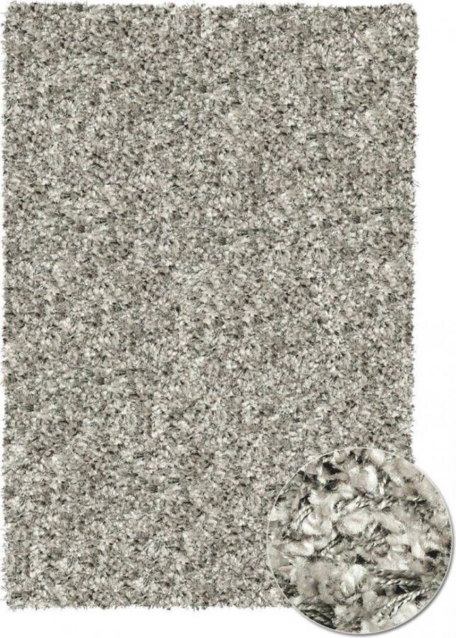 Rugsman Mellow Vloerkleed 240 x 340 cm Grijs Rectangular Runner Round Syntethisch Woonkamer Effen Shaggy Hoogpolig Modern - Foto 2