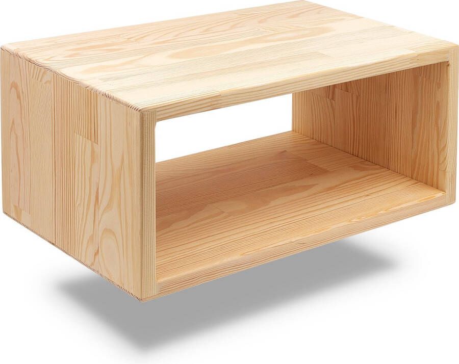 Rustiq zwevend nachtkastje – Hangend console aan muur Scandinavisch en modern nachtkastje Wandkast Handgemaakt minimalistisch nachtkastje – 45x25x20cm Hout