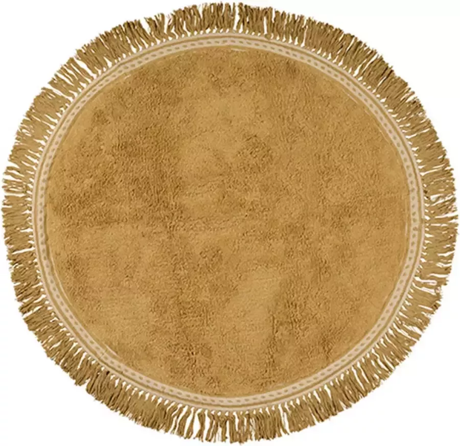 Ruxy Olivia Vloerkleed Ø 110 cm Okergeel