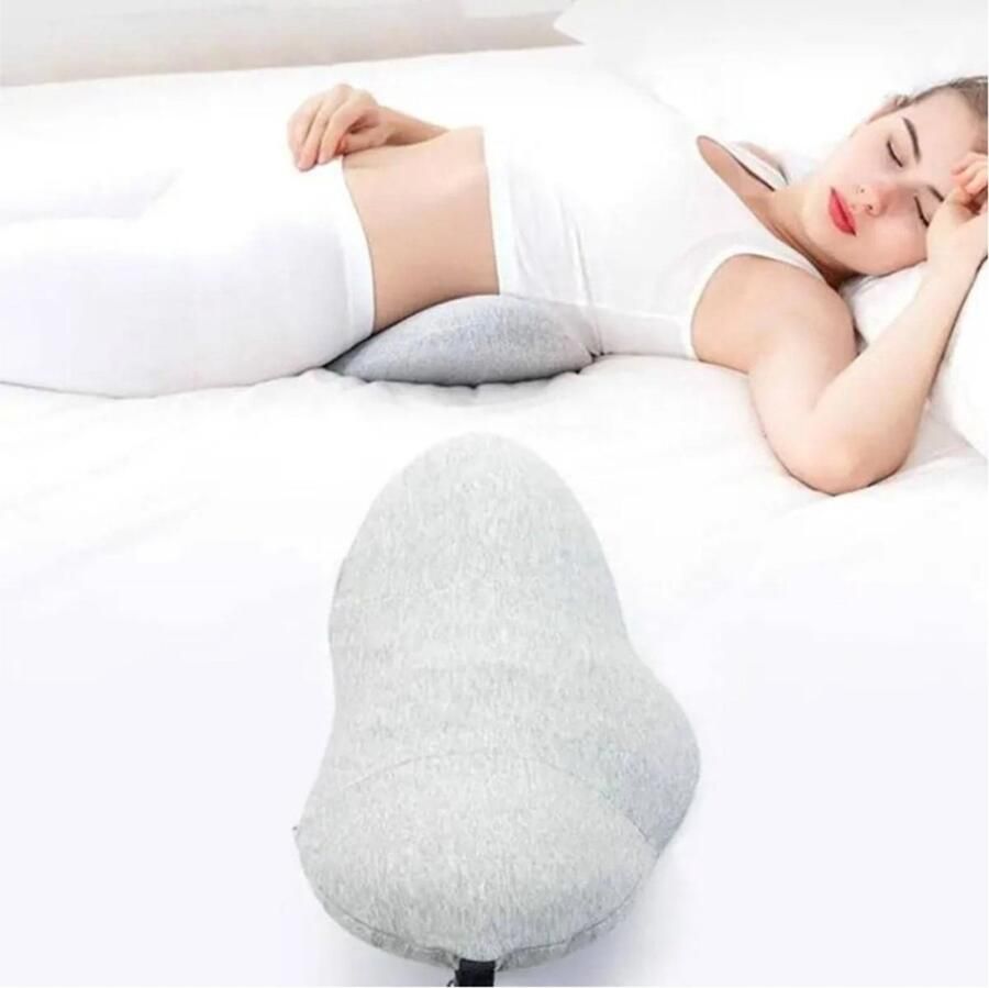 S&E Minimalistisch Memory Foam Rugkussen – Ergonomisch & Comfortabel – Voor Bed Bank of Reizen – Zacht & Ademend – Wit