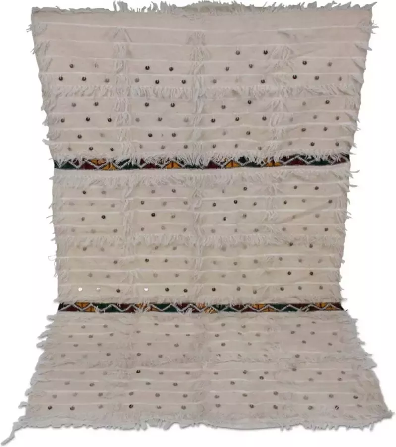 Safaary Marokkaanse Handira bedsprei Deken Beige 155 x 95cm - Foto 1