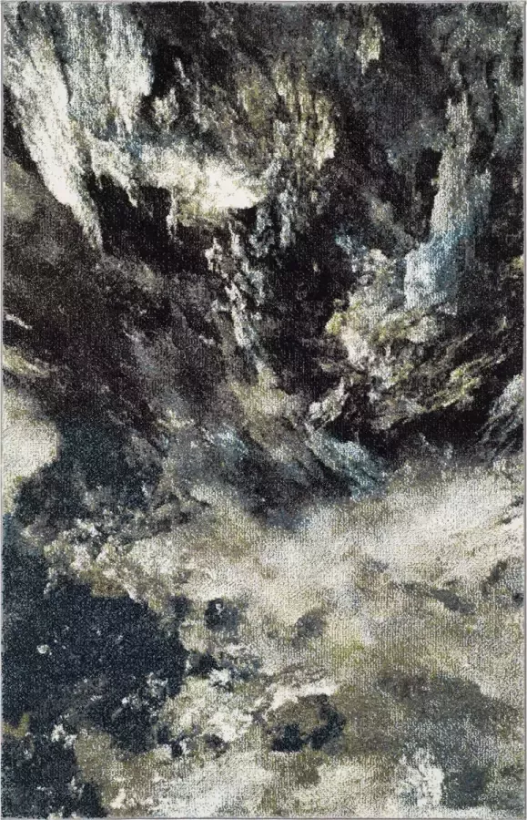 Safavieh Abstract Geweven Vloerkleed voor Binnen Glacier Collectie GLA123 in Blauw & Multi 122 X 183 cm