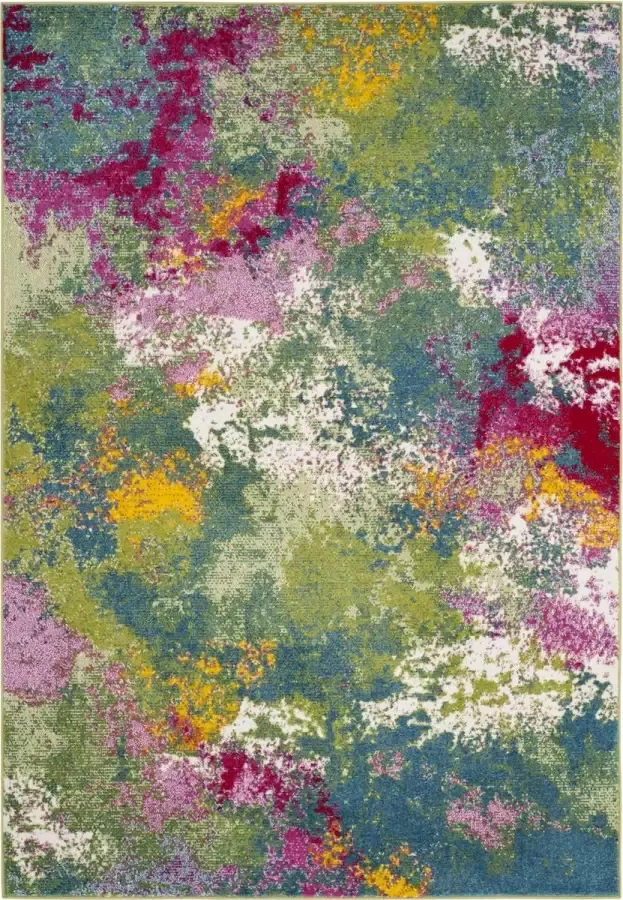 Safavieh Abstract Geweven Vloerkleed voor Binnen Watercolor Collectie WTC697 in Groen & Fuchsia 122 X 183 cm - Foto 2