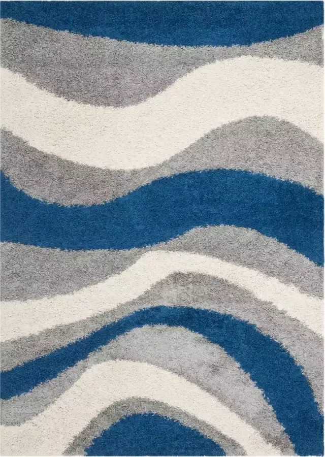 Safavieh Abstract Woven Indoor Rug Shag in Blue 160 X 229 cm