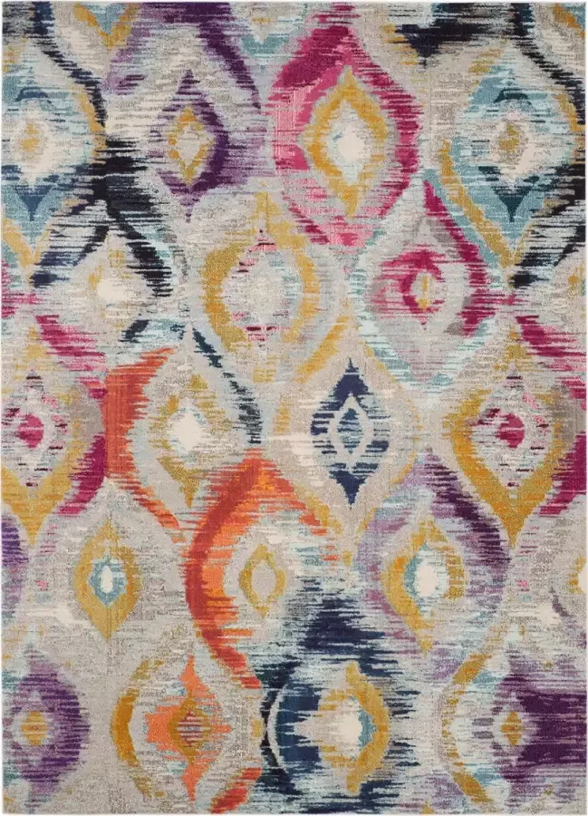 Safavieh Boho Chic Indoor Geweven Vloerkleed Monaco Collectie MNC242 in Blue & Multi 244 X 335 cm