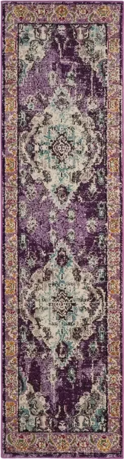 Safavieh Boho Chic Indoor Geweven Vloerkleed Monaco Collectie MNC243 in Bosgroen & Lichtblauw 66 X 183 cm - Foto 5