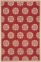 Safavieh Klein Medaillon Binnen Outdoor Geweven Gebiedsdeken Beachhouse Collectie BHS181 in Rood & Creme 155 X 229 cm - Thumbnail 2