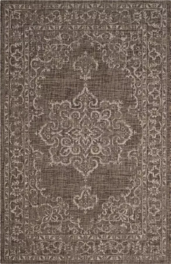 Safavieh Eigentijds Geweven Binnen Outdoor Gebiedsdeken Courtyard collectie CY8481 in Bruin & Beige 201 X 290 cm