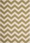 Safavieh Chevron geweven vloerkleed voor binnen en buiten Courtyard collectie CY6244 in groen en beige 201 X 290 cm - Thumbnail 2