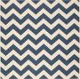 Safavieh Chevron geweven vloerkleed voor binnen en buiten Courtyard collectie CY6244 in Navy & Beige 160 X 160 cm - Thumbnail 1