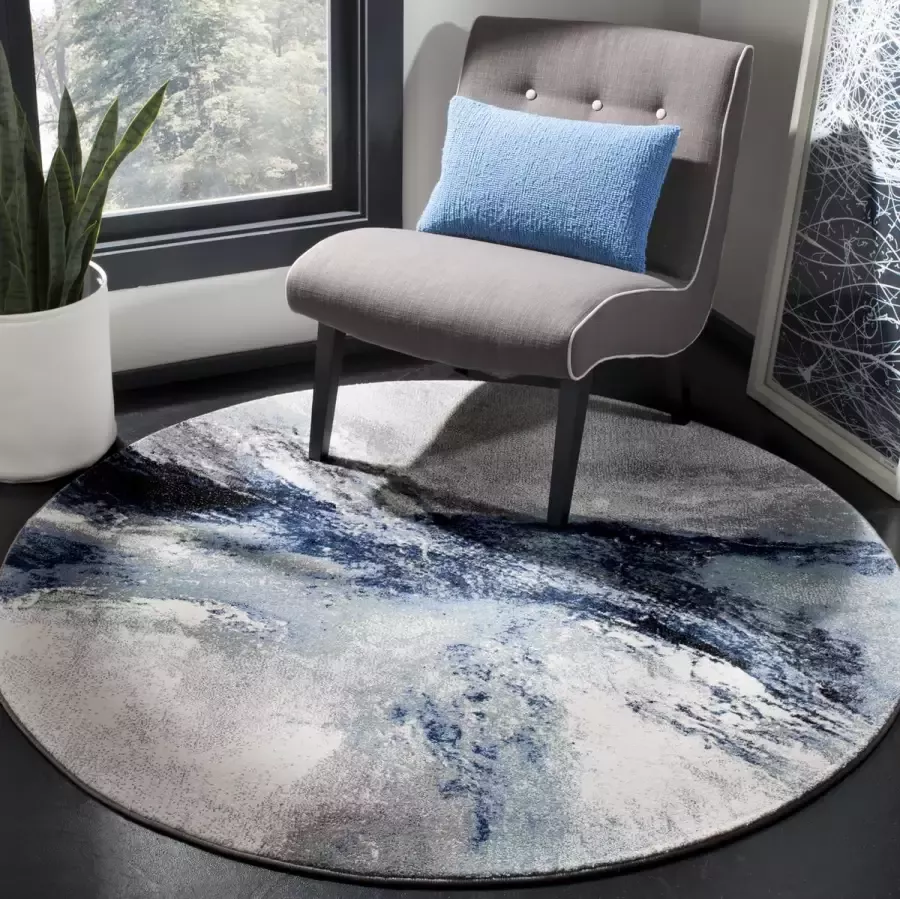 Safavieh Contemporary Woven Indoor Rug Galaxy in Blue 122 X 122 cm