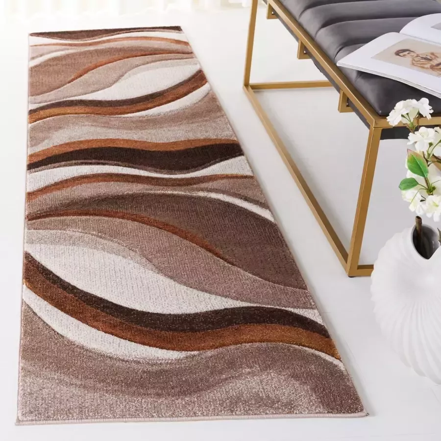 Safavieh Contemporary Woven Indoor Rug Hollywood in Neutral 69 X 244 cm