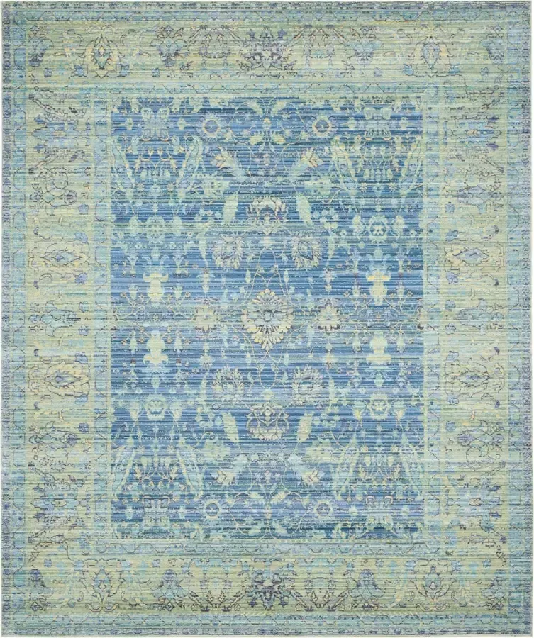 Safavieh Craft Art-geïnspireerd binnengeweven vloerkleed Valencia collectie VAL123 in blauw & multi 244 X 305 cm