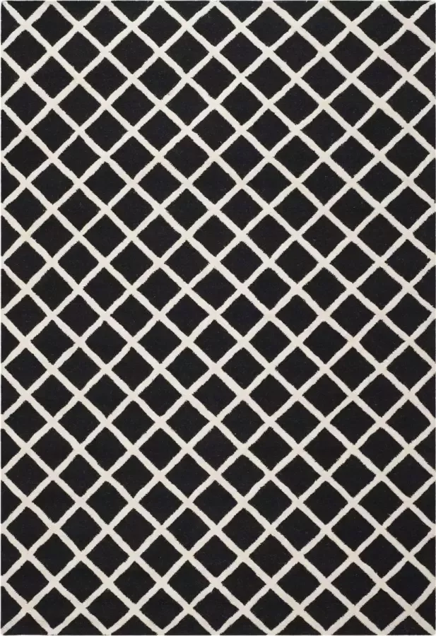 Safavieh Diamond Indoor Handgetuft Vloerkleed Cambridge Collectie CAM135 in Zwart & Ivoor 152 X 244 cm