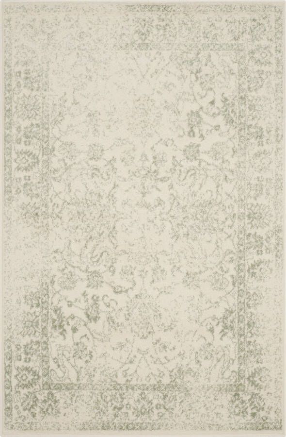 Safavieh Distressed Vintage Indoor Woven Area Rug Adirondack Collection ADR109 in Ivory & Sage 122 X 183 cm