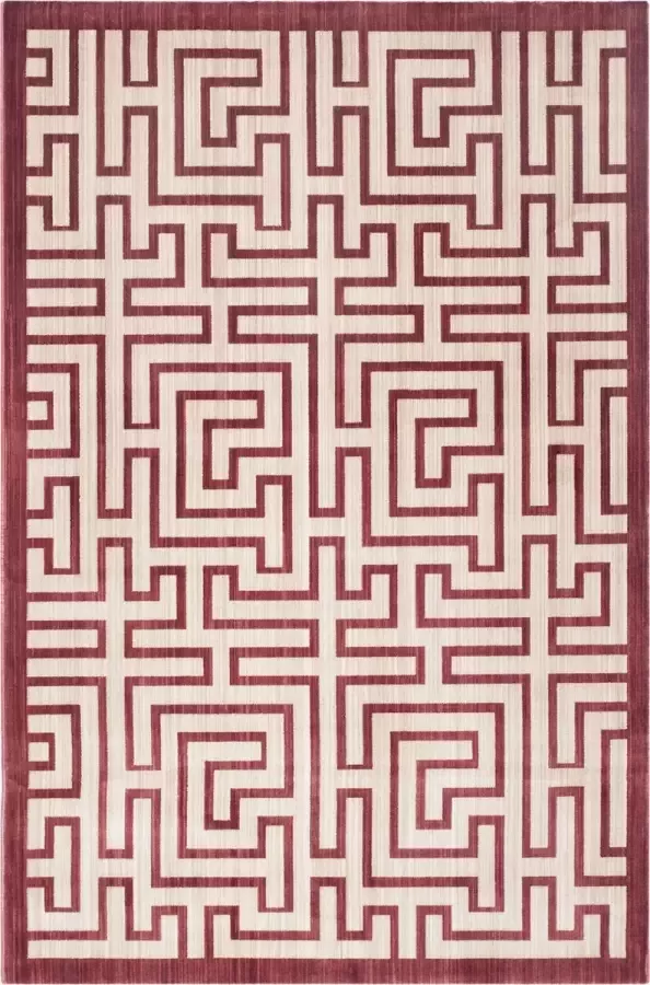 Safavieh Eigentijds Geweven Binnen Vloerkleed Infinity Collectie INF587 in Geel & Rood 155 X 229 cm