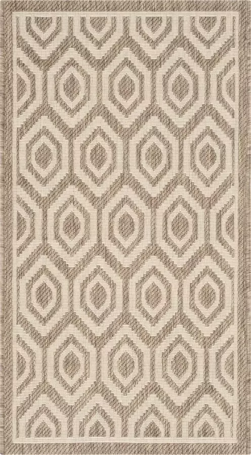 Safavieh Eigentijds Geweven Binnen Outdoor Gebiedstapijt Courtyard collectie CY6902 in Bruin & Bot 61 X 109 cm