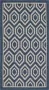 Safavieh Eigentijds Geweven Tapijt voor Binnen- Outdoorgebruik Courtyard Collectie CY6902 in Navy & Beige 61 X 109 cm - Thumbnail 1