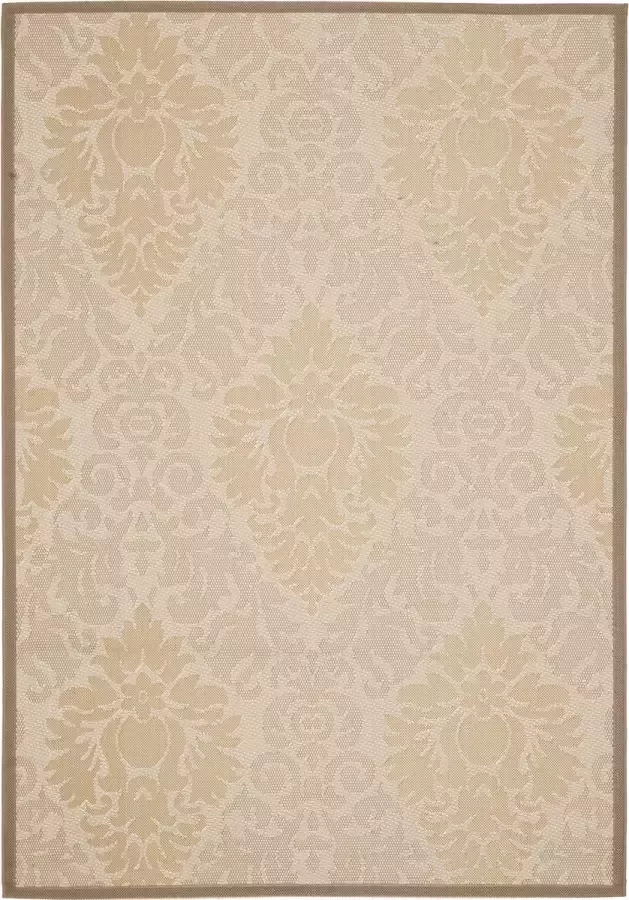 Safavieh Eigentijds Geweven Tapijt voor Binnen- Outdoorgebruik Courtyard Collectie CY7133 in Beige & Donkerbeige 160 X 231 cm