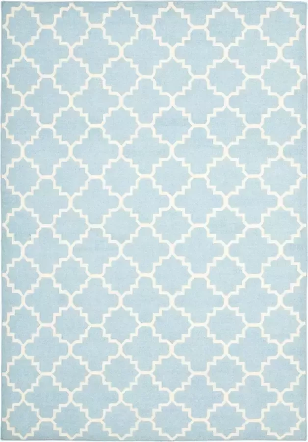 Safavieh Eigentijds Indoor Flatweave Vloerkleed Dhurrie Collectie DHU554 in Lichtblauw & Ivoor 152 X 244 cm - Foto 2