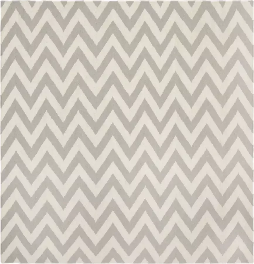 Safavieh Eigentijds Indoor Flatweave Vloerkleed Dhurrie Collectie DHU557 in Grijs & Ivoor 183 X 183 cm