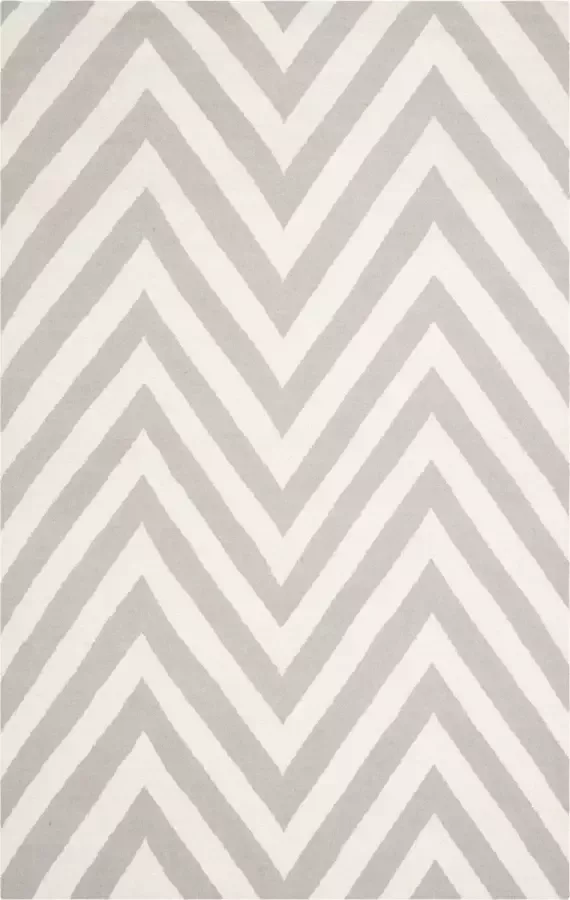 Safavieh Eigentijds Indoor Flatweave Vloerkleed Dhurrie Collectie DHU568 in Grijs & Ivoor 122 X 183 cm