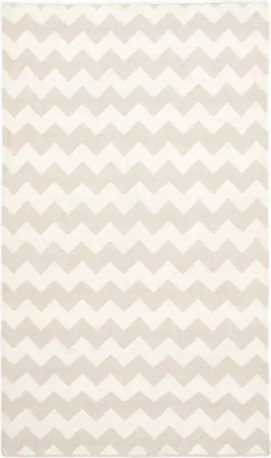 Safavieh Eigentijds Indoor Flatweave Vloerkleed Dhurrie Collectie DHU644 in Ivoor & Blauw 122 X 183 cm