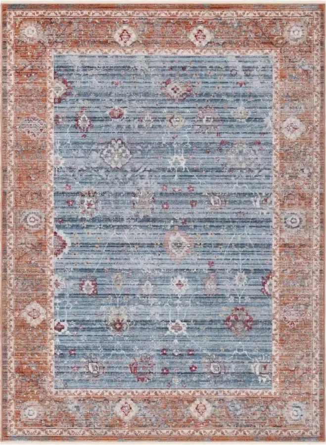 Safavieh Eigentijds Klassiek Geweven Vloerkleed voor Binnen Kenitra Collectie KRA696 in Blauw & Rood 91 X 152 cm