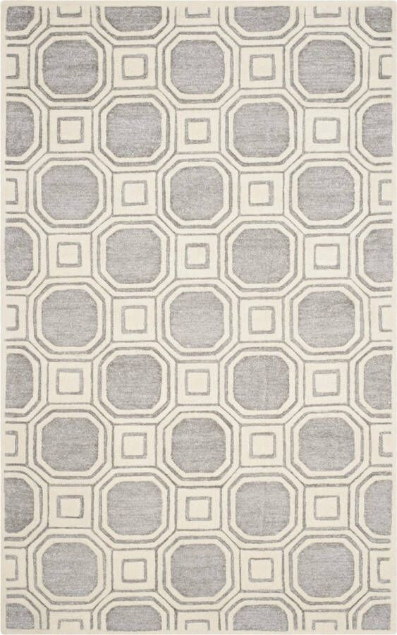 Safavieh Geometric Indoor Woven Area Rug Precious Collection PRE153 in Grey & Neutral 122 X 183 cm