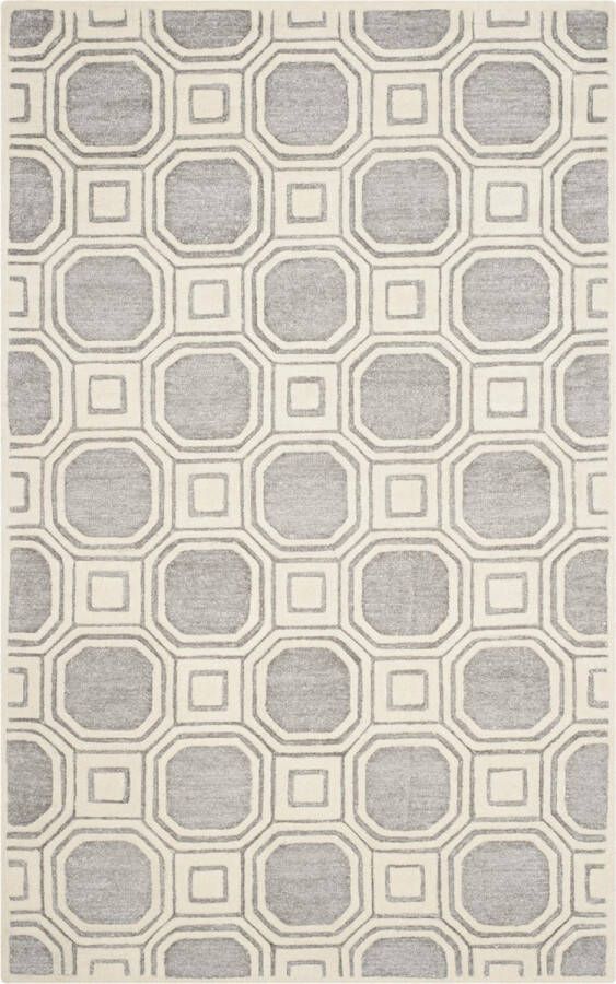 Safavieh Geometric Indoor Woven Area Rug Precious Collection PRE153 in Grey & Neutral 152 X 244 cm