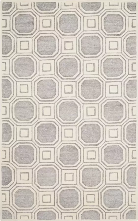 Safavieh Geometric Indoor Woven Area Rug Precious Collection PRE153 in Grey & Neutral 152 X 244 cm