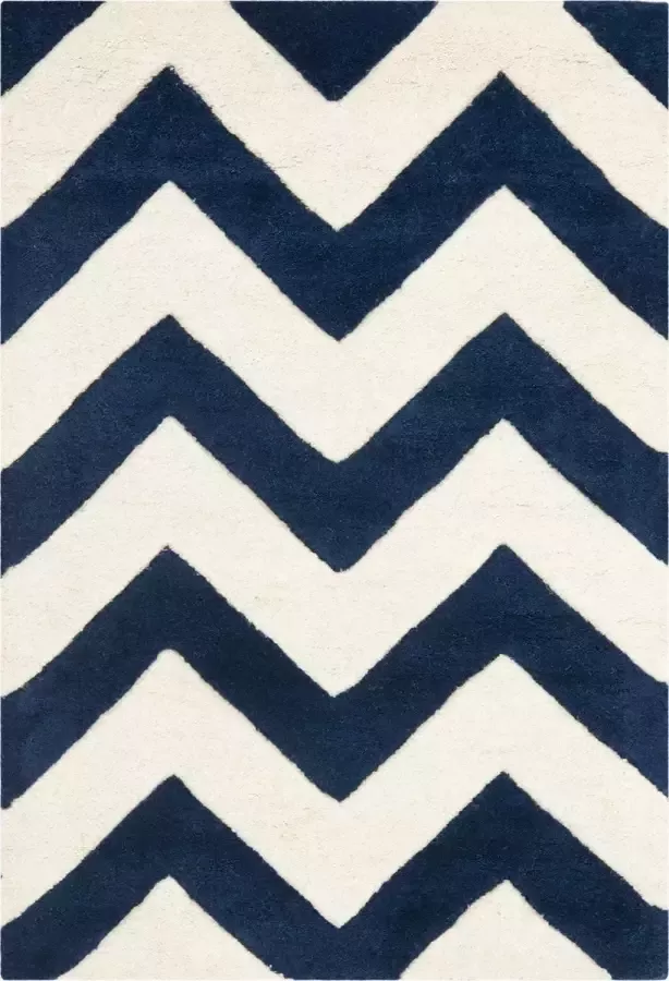 Safavieh Eigentijds Indoor Hand Getuft Vloerkleed Chatham Collectie CHT715 in Donkerblauw & Ivoor 213 X 213 cm - Foto 13