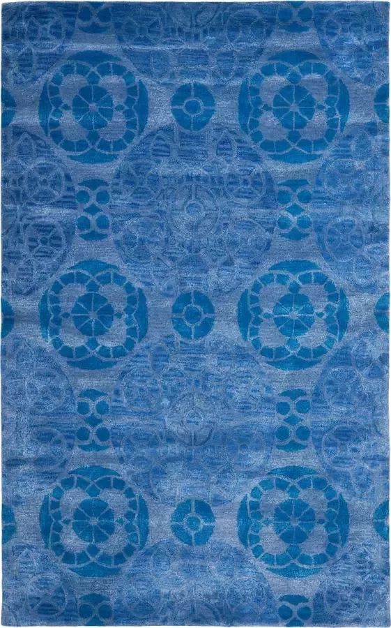 Safavieh Medallion Indoor handgetuft vloerkleed Wyndham Collection WYD376 in turkoois & groen 122 X 183 cm - Foto 6