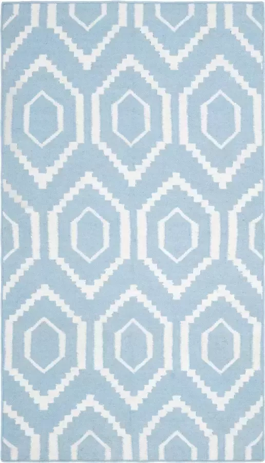 Safavieh Eigentijds Indoor Flatweave Vloerkleed Dhurrie Collectie DHU556 in Blauw & Ivoor 183 X 183 cm - Foto 5