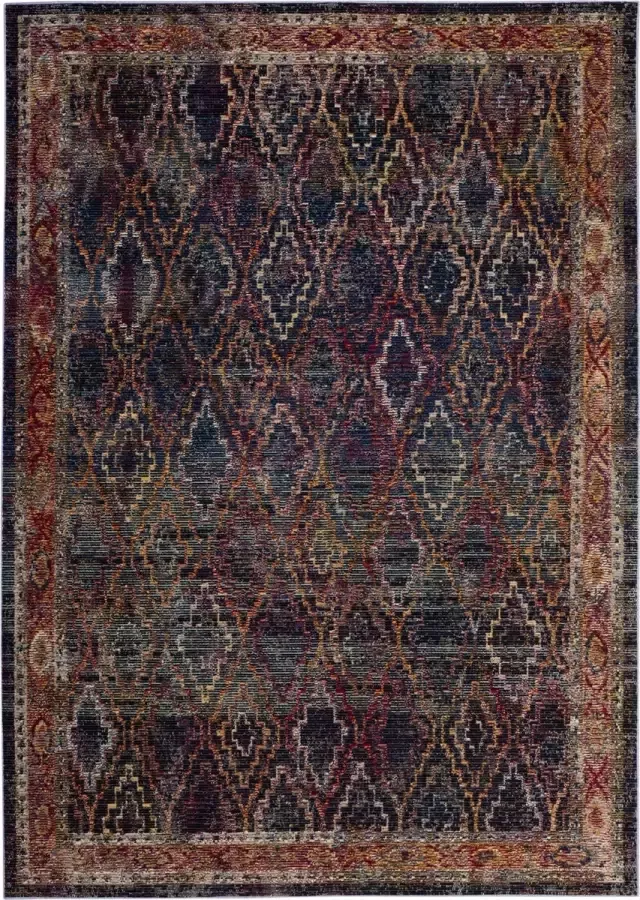 Safavieh Klassiek Perzisch Indoor Geweven Vloerkleed Harmony Collectie HMY407 in Navy & Goud 152 X 244 cm