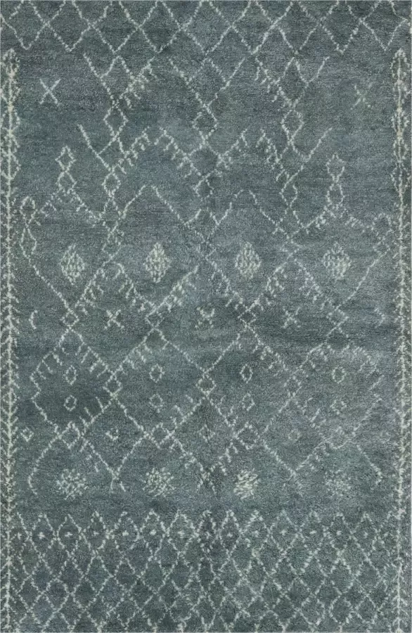 Safavieh Marokkaans geïnspireerd handgeknoopt vloerkleed voor binnen Loft collectie LFT123 in aquamarijn 183 X 274 cm