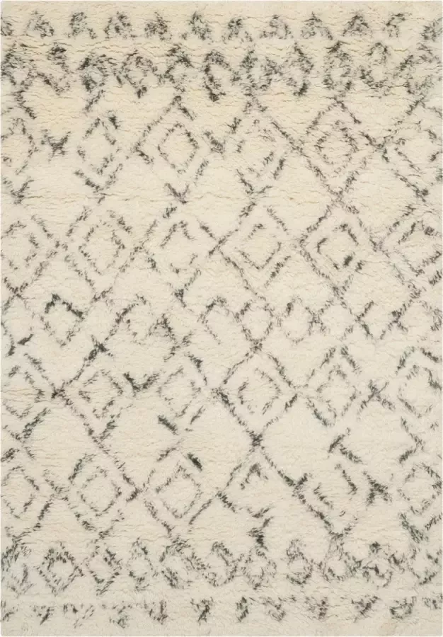 Safavieh Marokkaans Indoor Hand Getuft Vloerkleed Casablanca Collectie CSB845 in Ivoor & Grijs 122 X 183 cm