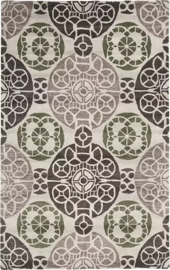 Safavieh Medallion Indoor handgetuft vloerkleed Wyndham Collection WYD376 in turkoois & groen 122 X 183 cm - Foto 5