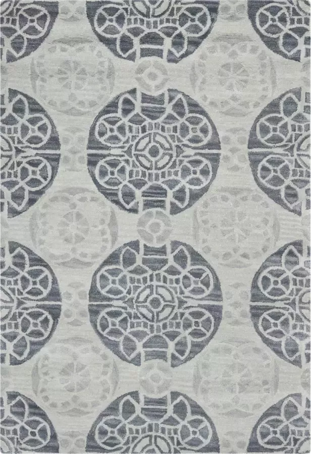 Safavieh Medallion Indoor handgetuft vloerkleed Wyndham Collection WYD376 in turkoois & groen 122 X 183 cm
