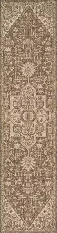 Safavieh Medallion Indoor Outdoor Geweven Vloerkleed Beachhouse Collectie BHS138 in Blauw & Creme 61 X 244 cm - Foto 3